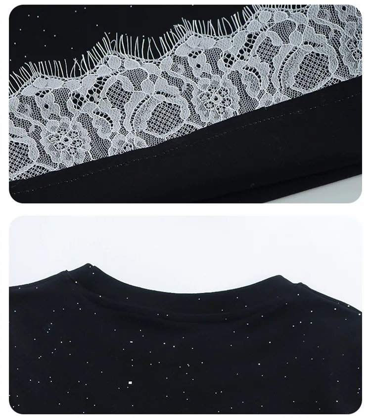 Neue Herbst Mädchen Bodenbildung Shirt 1-7T Spitze Patchwork Nette Punkte Langarm T-shirts kinder Basis Tops koreanischen Stil Kleidung – Detail 7