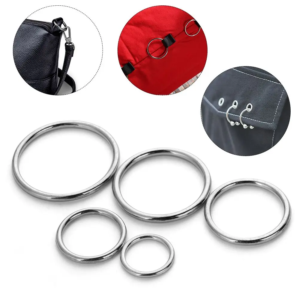 10pcs/lot Gold Silver Circle Ring Connection Alloy Metal Shoes Bags Belt Buckles DIY Craft Supplies Webbing