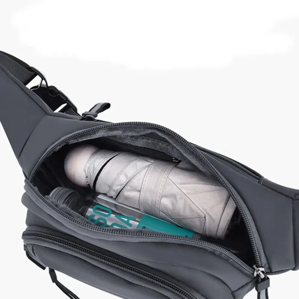 

Nylon Men Multifunctional Waist Bags Waterproof Large Capacity Crossbdoy Chest Bag Adjustable Casual Men Running Pouch Belt
