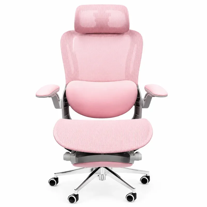 Ergonomic Women's Computer Chair with Flip Armrests Comfortable Reclining Office Chair for Home Work and Lunch Break view 5