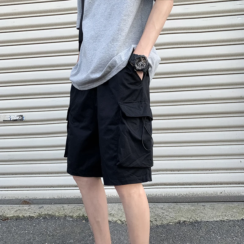 Short d\'été Harajuku pour homme, Streetwear décontracté, Cargo, mode Techwear, japonais, coréen, Hip Hop, survêtement masculin