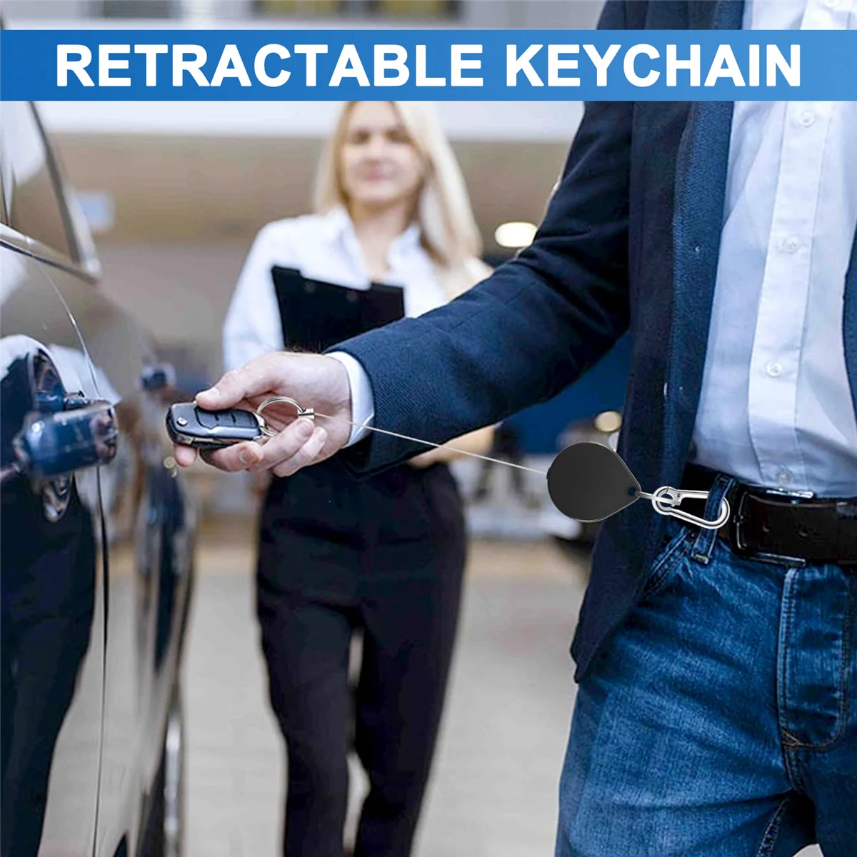 소형 헤비 듀티 개폐식 배지 홀더 릴, 벨트 클립이 있는 ID 배지 홀더, 명함 키체인용 키링