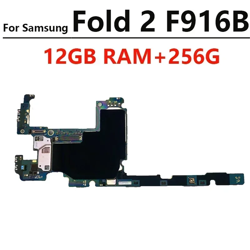 Testing Good Unlocked Mainboard For Samsung Galaxy Z Fold 2 Fold2 F916B F916N F916U 5G Motherboard Full Chip 256GB