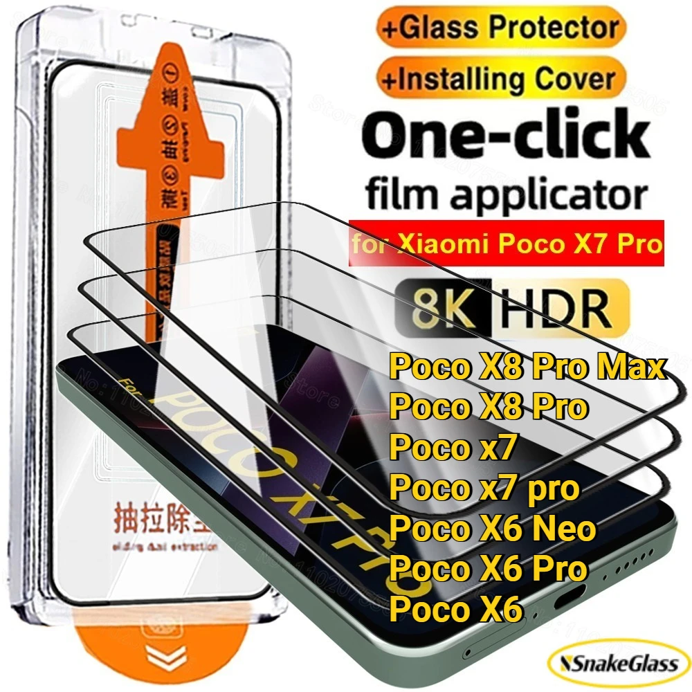 

Easy to Install Screen Protectors For Xiaomi POCO X7 Pro HD Anti-shatter Tempered Glass Installation Kit for Mi POCO X8 Pro Max