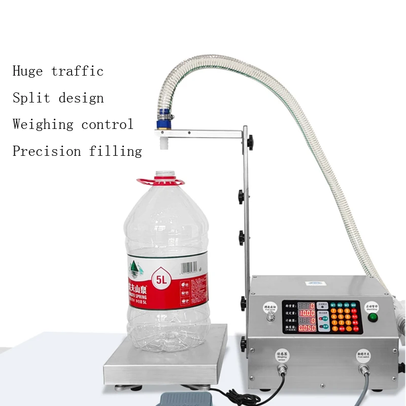 เครื่องบรรจุของเหลวเชิงพาณิชย์ของเหลวเชิงปริมาณซักรีดเครื่องบรรจุน้ํามันบริโภคของเหลวประเภทการชั่งน้ําหนักไหลขนาดใหญ่