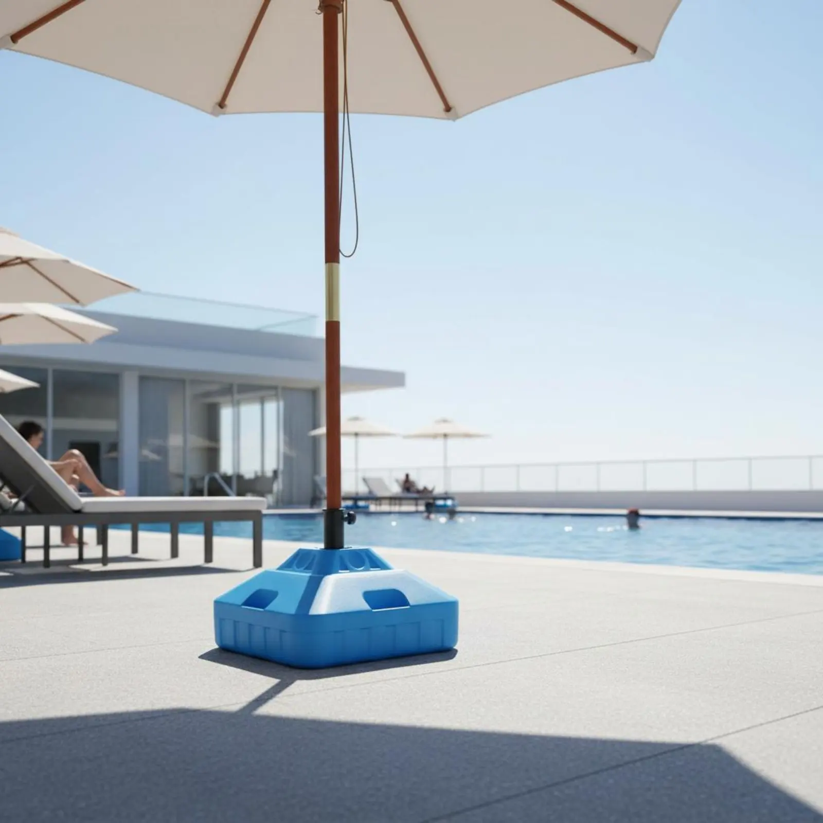 30L Umbrella Water Base Portable Water Filled Umbrella Base Outdoor Shade Gear Stable Support Heavy Duty for Beach, Garden