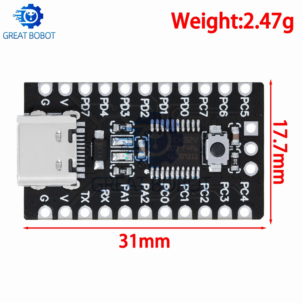 CH32V003 development board minimum system board core board RISC-V CH32V003F4P6 microcontroller module