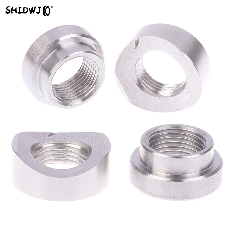 M18X1.5 Oxygen Sensor Stainless Steels Bung Plug Nut Stepped Mounting Cap Kit Plug Nut Plug Wideband Nut Fitting Weld Bungs