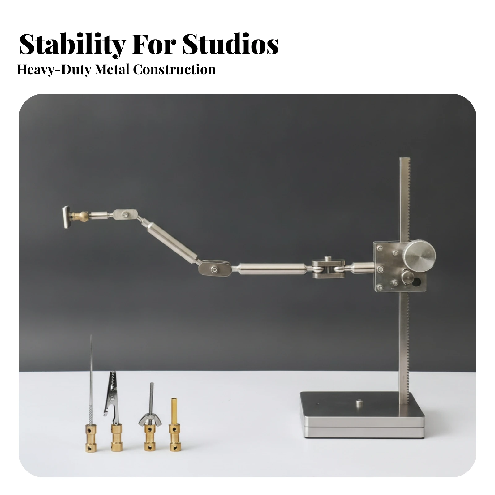 Stop-Motion Stand with Articulated Arm Versatile Armature Stand with Interchangeable Heads Animation Rig Flexible for Animators