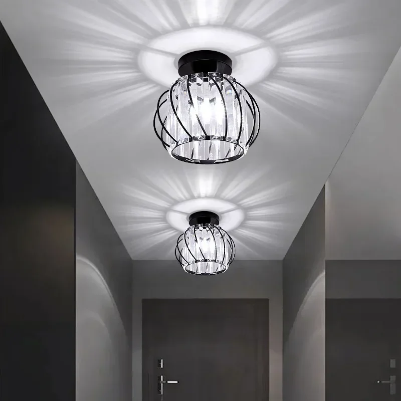 

Modern Crystal E27 Chandelier Hallway Aisle Corridor Lights For Living Dining Room Kitchen Bedroom Ceiling Chandeliers Fixture