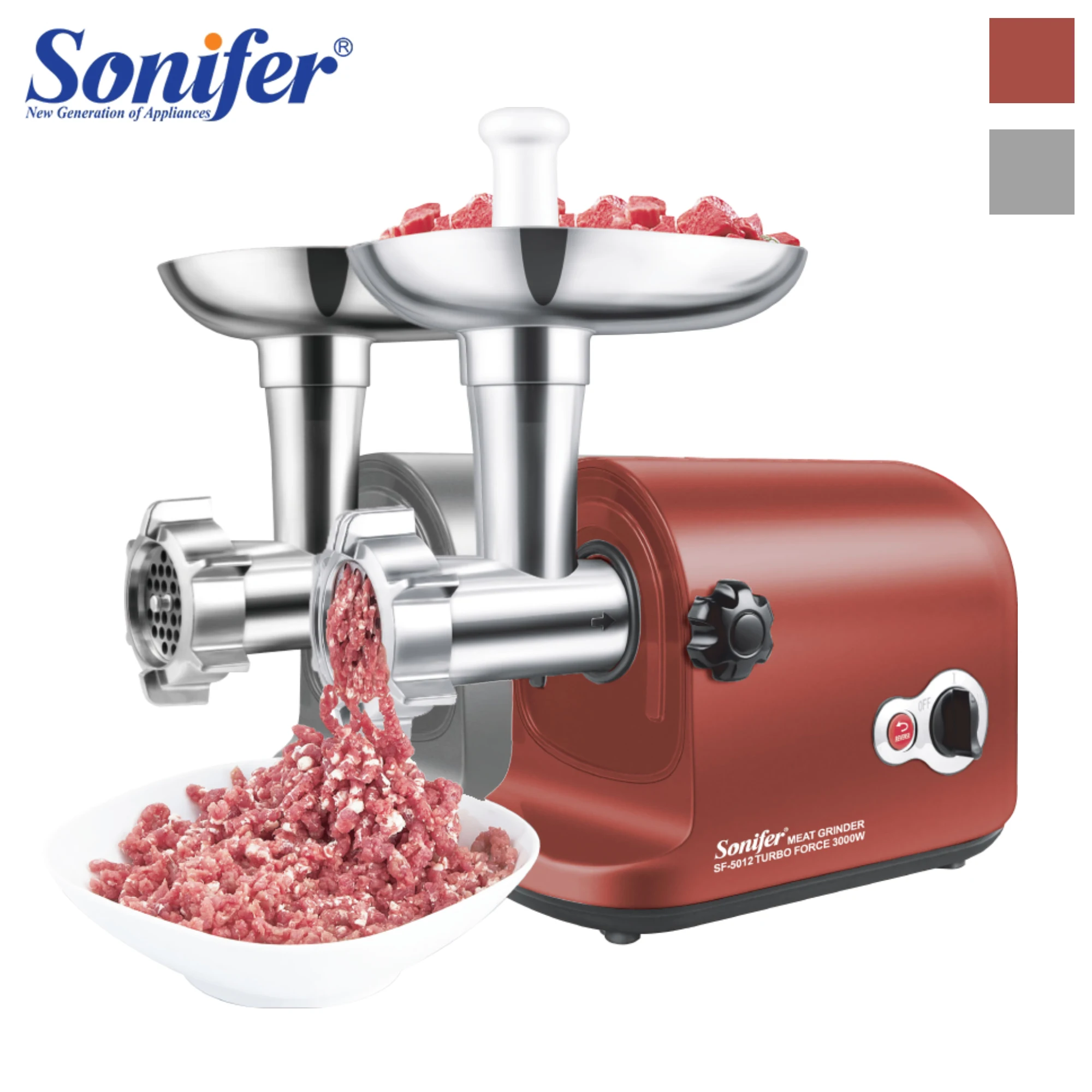 Electric Meat Grinder Heavy Duty 3000W Max Powerful Kitchen Meat Chopper Sausage Stuffer Mincer Slicer Food Processor Sonifer