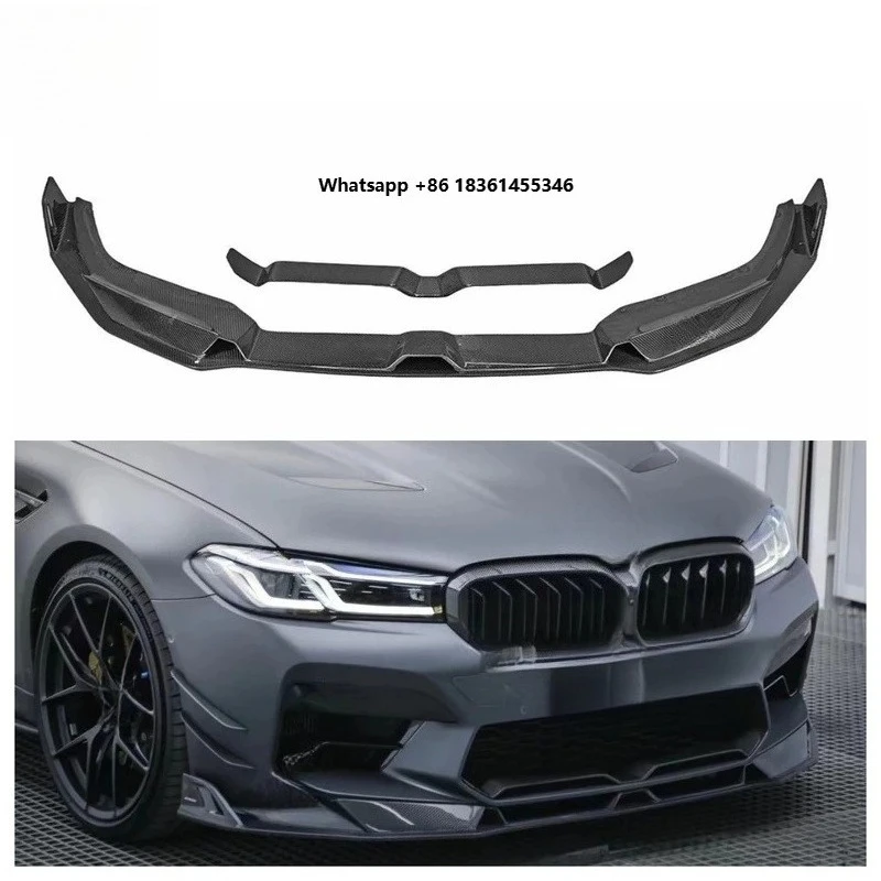 

For 5 Series G30 F90 M5 LCI 2020-2023 AE Style Carbon Fiber Front Bumper Lip