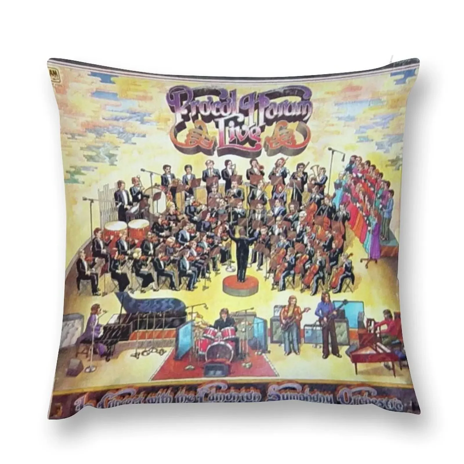 Procol Harum, Live, Orchestra, Classical Rock Throw Pillow Cushions For Sofa Cushions Christmas Pillow Cases pillow