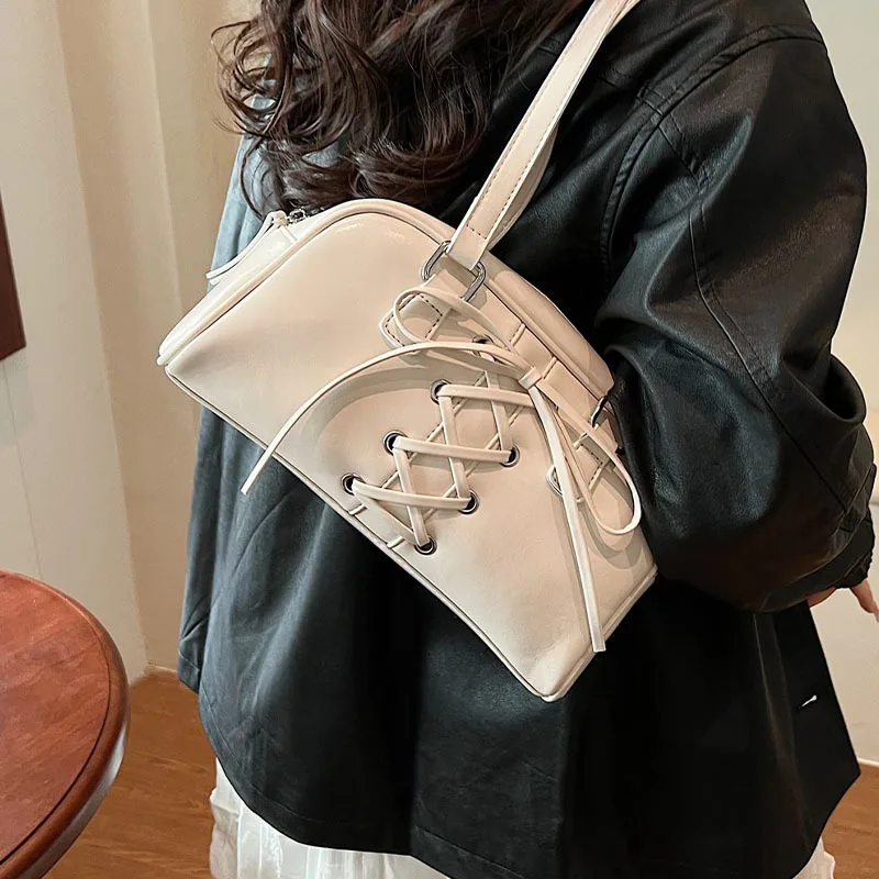 

2025 New Single Shoulder Bag Bow Casual Versatile Armpit Bag European and American Retro Texture Large Capacity Commuting Bag