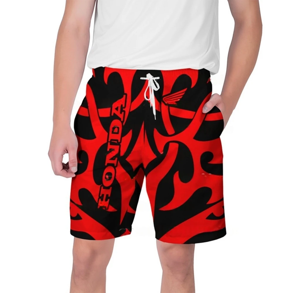 HONDA 2026 nuevos hombres y mujeres Motocross pantalones cortos sueltos transpirables de secado rápido pantalones de carreras de motos de gran tamaño pantalones de playa