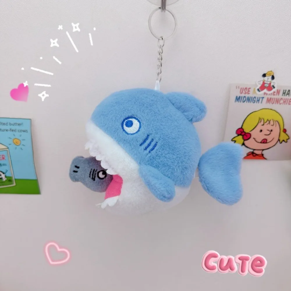 

Cartoon Shark Blue Shark Plush Keychains Stuffed Animal Simulation Blue Shark Pendant Soft Stuffed Doll Plush Shark Keyring