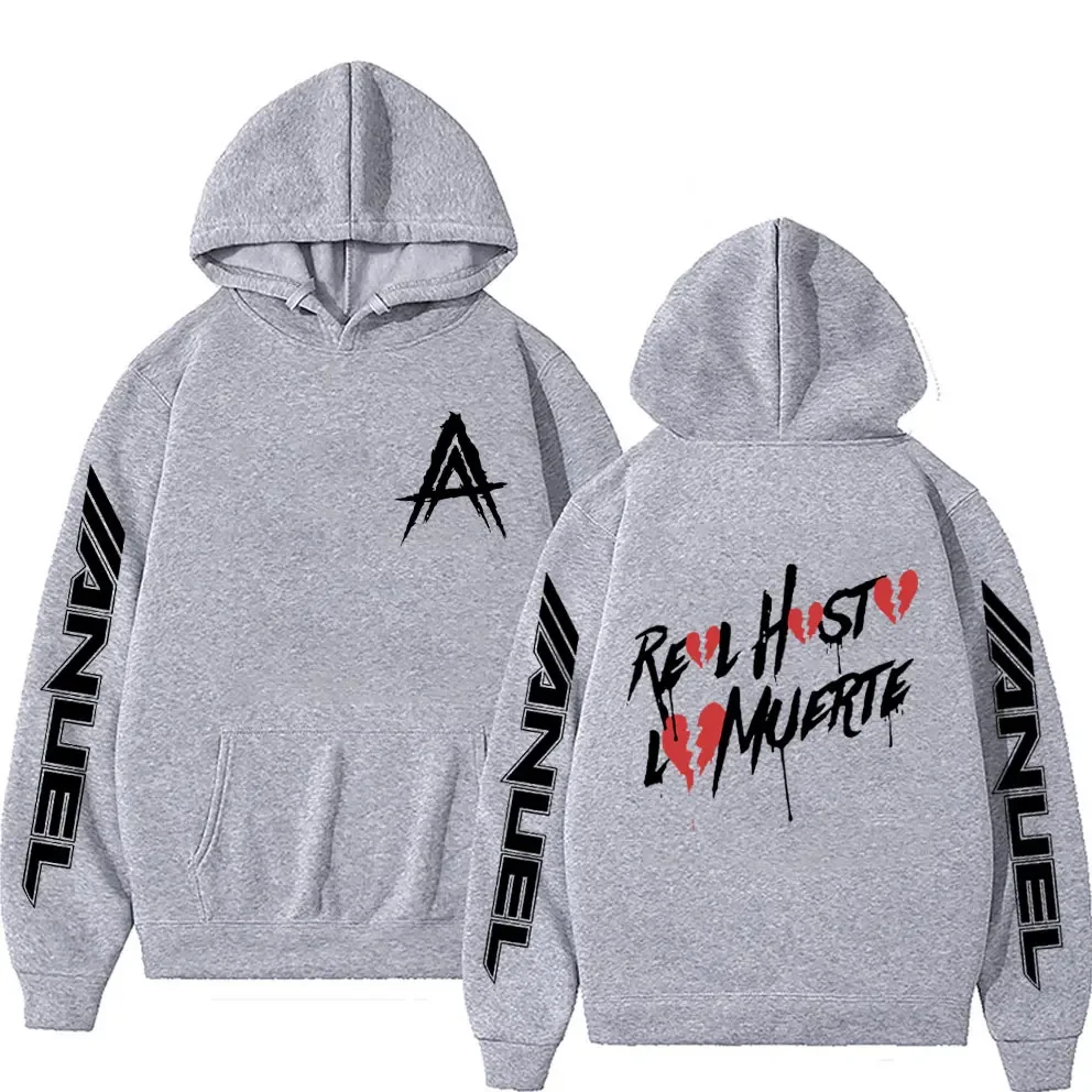 Hot Sale Rapper Anuel AA Real Hasta La Muerte Hoodie Men Women Fashion Aesthetic Hip Hop Sweatshirts Oversized Pullovers Hoodies