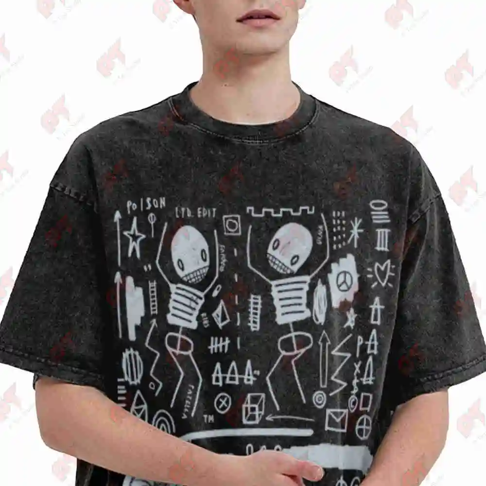 The Prodigy Skeleton Cardboard Vintage Washed Tee Pure Cotton T-Shirt
