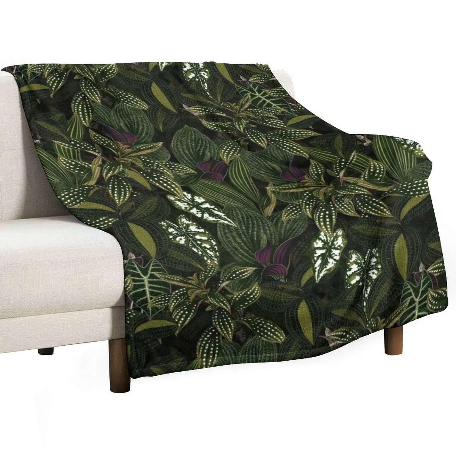 

Mystic Exotic Botanical Night Garden Throw Blanket Furry Designers Heavy wednesday Blankets