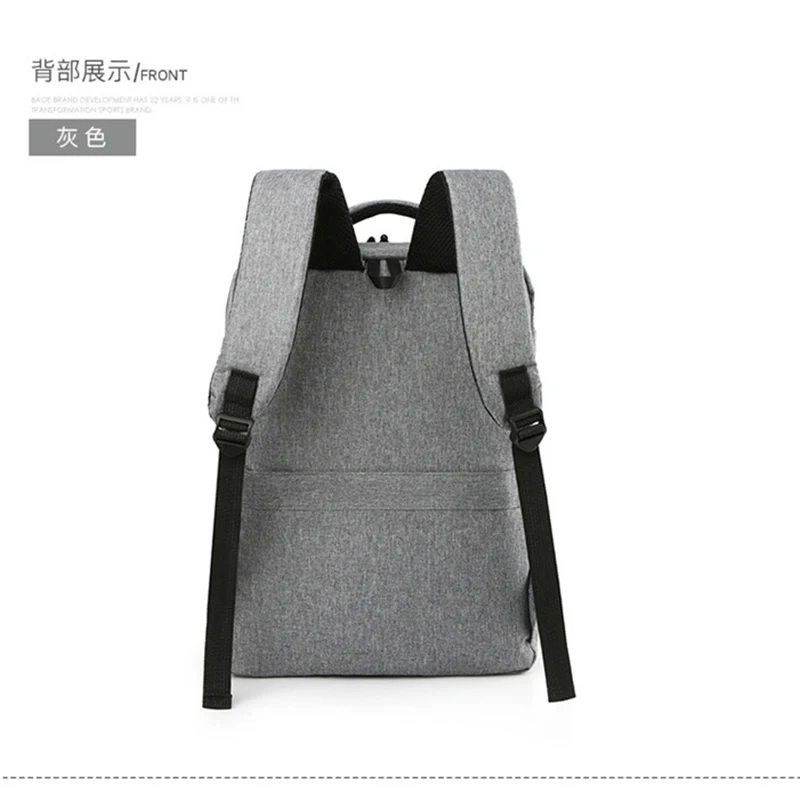 Mochila para portátil de negocios, bolsa de viaje de gran capacidad con correas ajustables para la escuela, al aire libre, uso en viajes