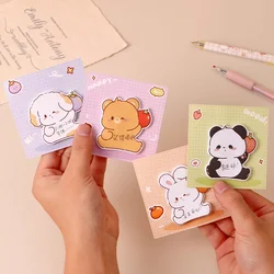 4Pcs/Set Kawaii Cartoon Animal Memo Pad Cute Panda Bear Dog Rabbit Sticky Note Student Office Stationery Self-Adhesive Notes
