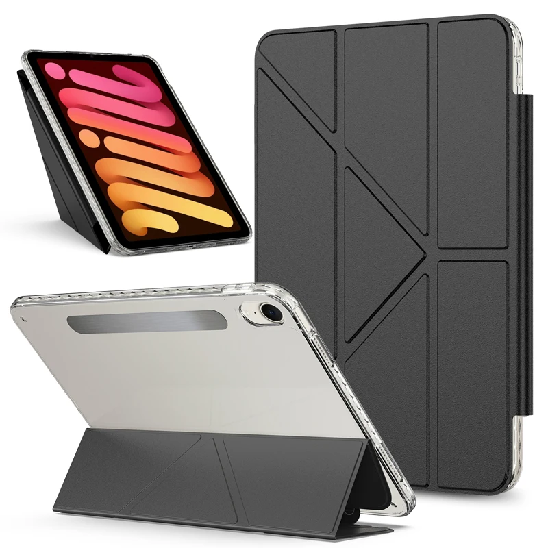 

For iPad Mini 7 8.3 inch mini 6 2024 2021 Tablet Case Magnetic PU Leather＋PC＋TPU Skin Feel Multiple Angles Standing Cover