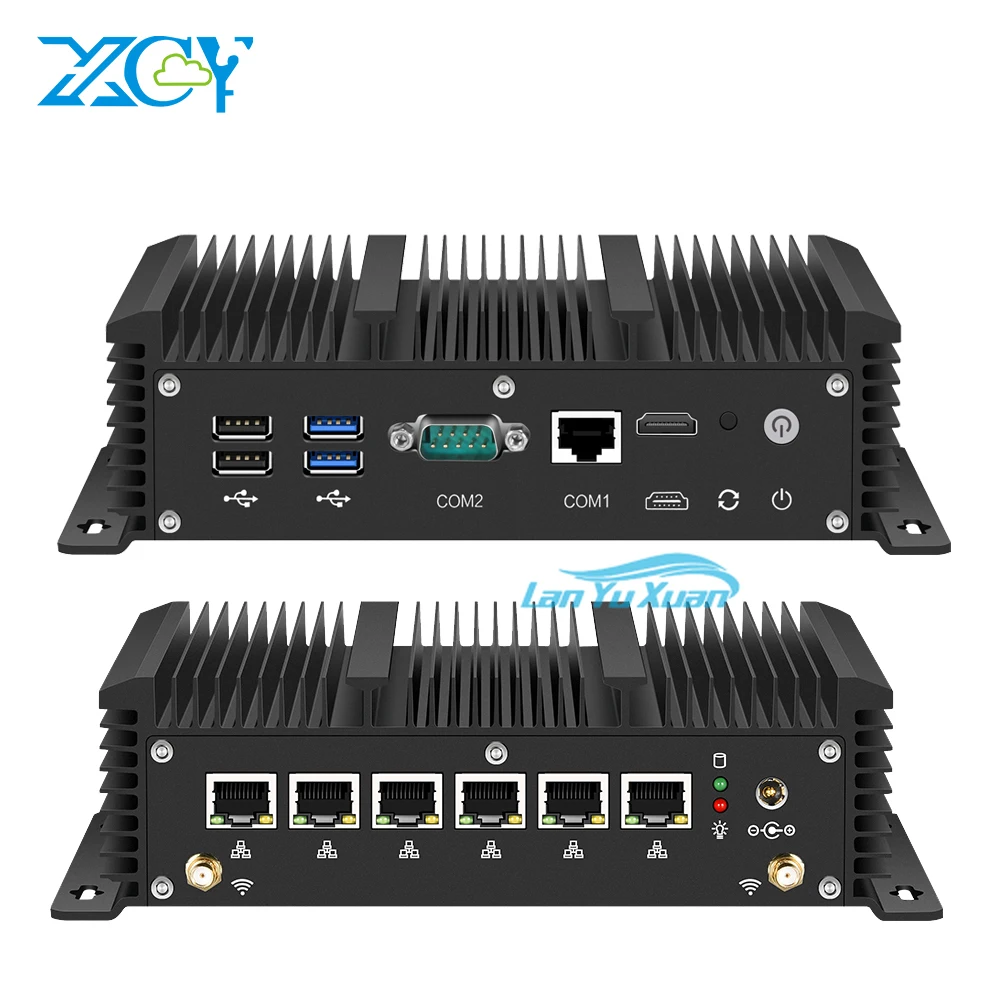 XCY-Mini PC P95.ense 6 LAN, 3865U, 2955U, i5, 4200U, i7, 4500U, Pare-feu, Sans Explosion, Serveur, Routeur Souple, COM, 4 x USB