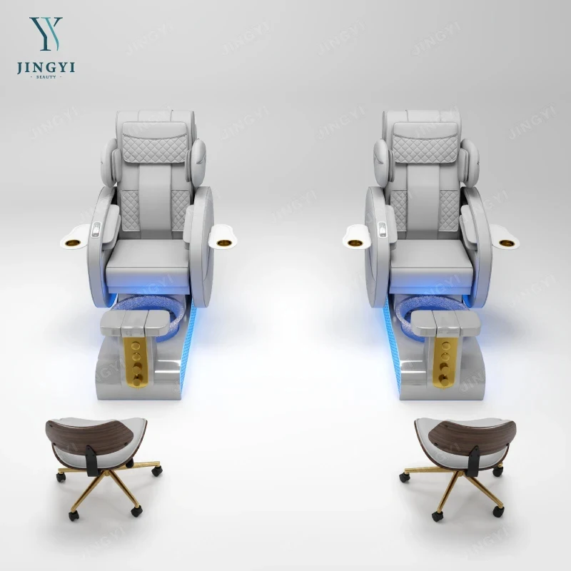 Personalized Rotated Spa Pedicure Bowl Chair No Plumbing Manicure Foot Massage Nail Salon Chairs Wooden