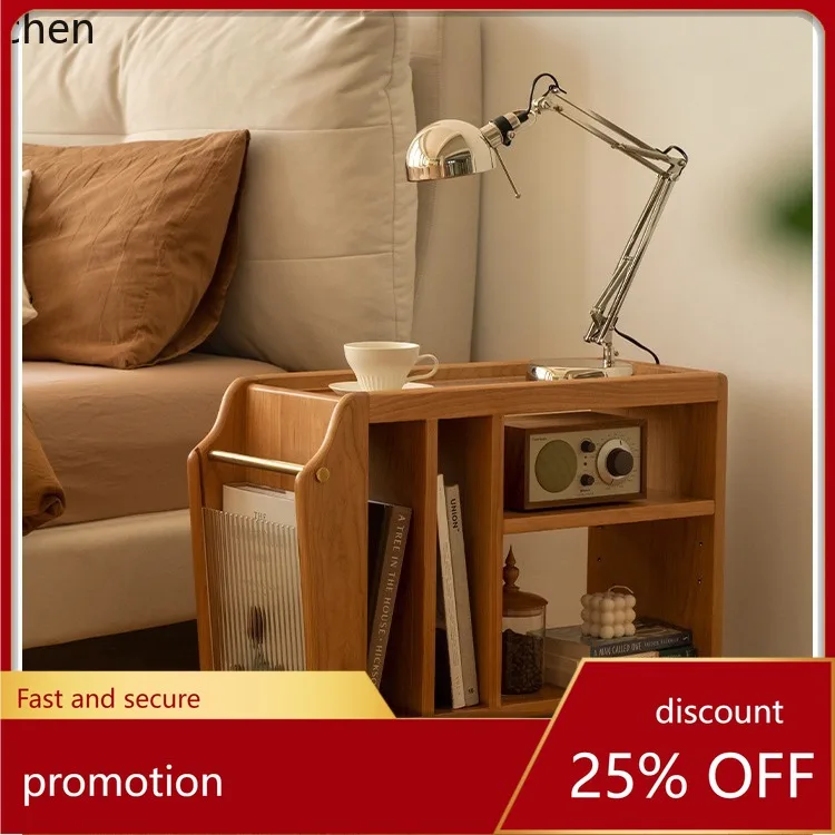 

HXL Solid Wood Mobile Coffee Table Living Room Furniture Sofa Side Table Storage