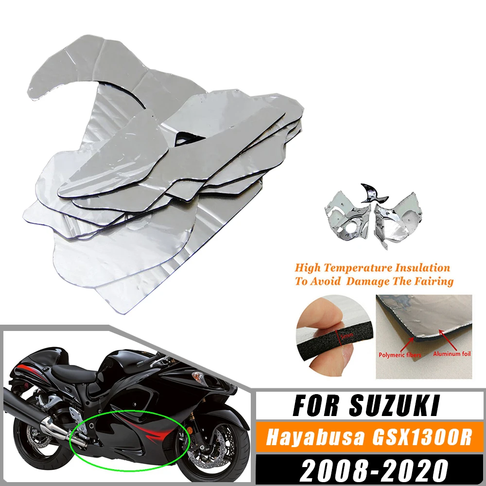 

For 2008-2020 GSX1300R Hayabusa GSXR1300 2019 Motorcycle Accessories Pre-Cut Belly Fairing Heat Shield Mat Insulation Protection