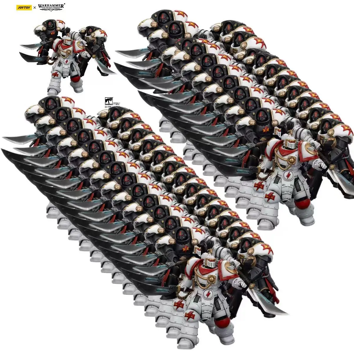 

Фигурки JOYTOY Warhammer "The Horus Heresy" 1/18: Праептор Легиона Белых Кровавых, Терминатор Эбон Кешиг Белых Кровавых