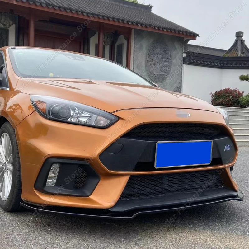 For Ford Focus MK3 ST FL 2015-2018 Front Lip Bumper Spoiler Splitter Diffuser Body Kit Car Accessories ABS Protector Cover