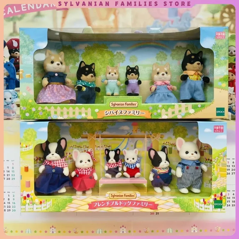 A Set Sylvanian Families Anime Girl Figures Baby Raincoat bull dog kangaroo duck family  Fruit Kawaii   Gift For Kid Toys