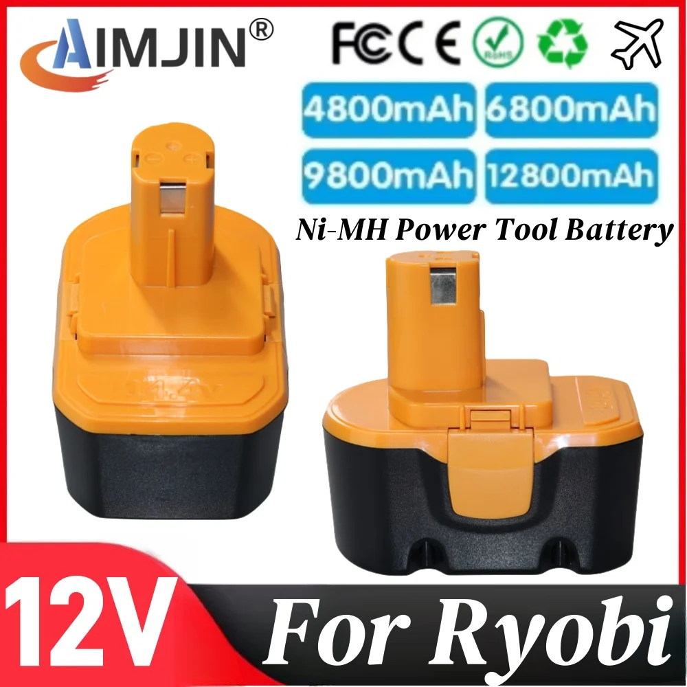 

14.4V 4.8/6.8/9.8Ah for Ryobi Battery R10521 RY6201 RY6202 130224010 130224011 1314702 1400144 1400655 Cordless Power Tools