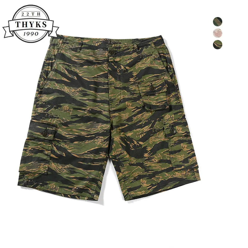 

New Tiger Camouflage Tactical Shorts Men's Multiple-pockets Military Casual Gym Shorts Army Jungle Outdoor Pantalones Cortos