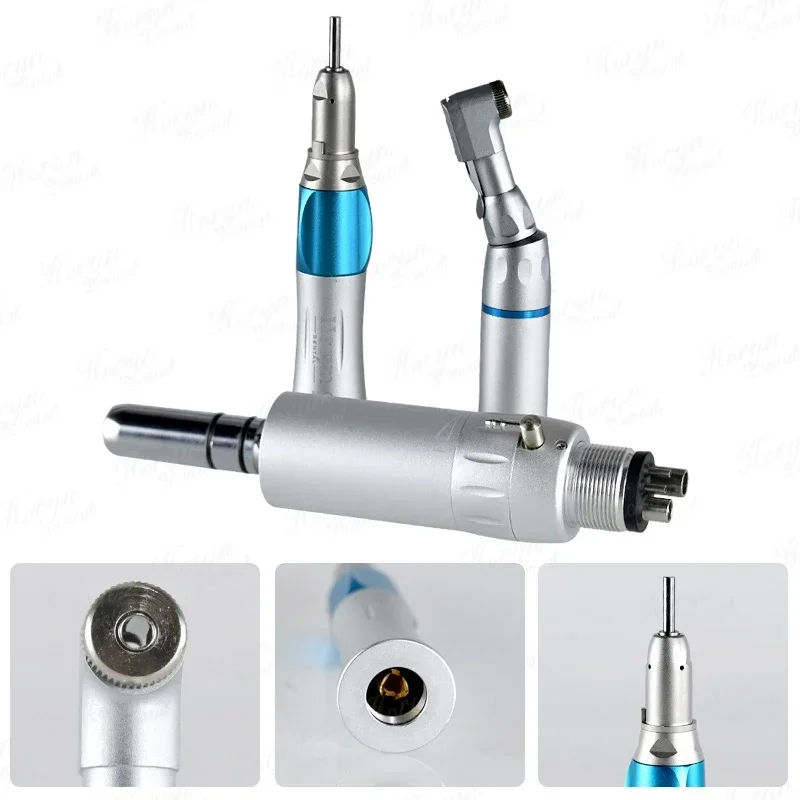 Den tal External Water Low Speed Handpiece Straight Nose Contra Angle Air Motor 203C 2/4 Hole Full Set