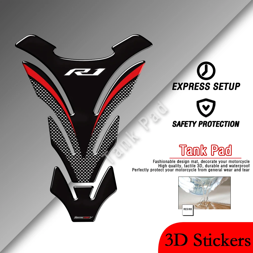 

Для Yamaha R1 R1M YZF-R1 Tankpad 3D мотоциклетная накладка на топливный бак, защитная водонепроницаемая наклейка, комплект