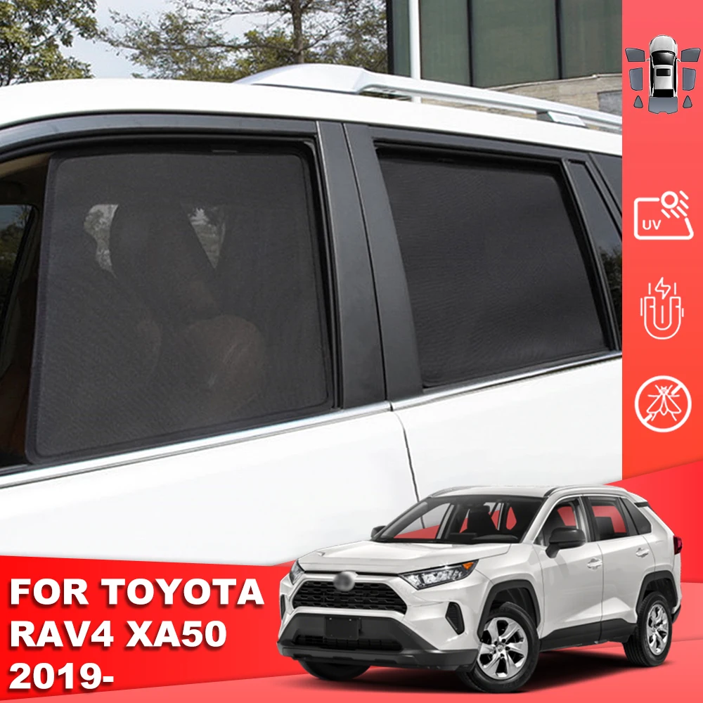 

For Toyota RAV4 XA50 2019-2024 RAV 4 Magnetic Car Sunshade Shield Front Windshield Curtain Rear Side Baby Window Sun Shade Visor