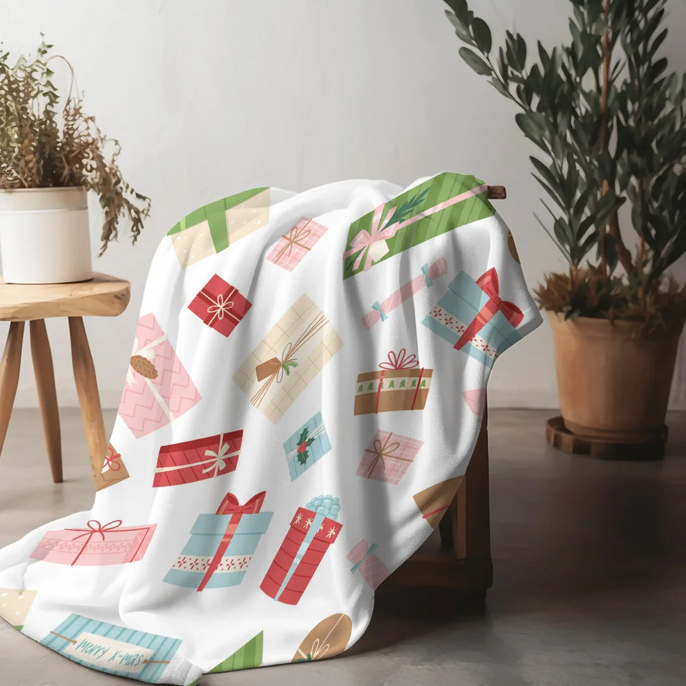

Tu Cozy Throw Blanket Soft Warm Plush Flannel Blanket for Couch Bed Living Room Home Decor Gift Christmas Pattern