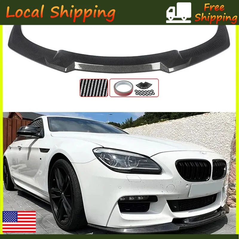 Front Bumper Lips Spoiler Splitter For BMW F06 F12 F13 6 Series 2012-2018 MP Spoiler Protective Cover Body Kit Carbon-Fibre-Front-Lip Front Shovel Auto Accessories