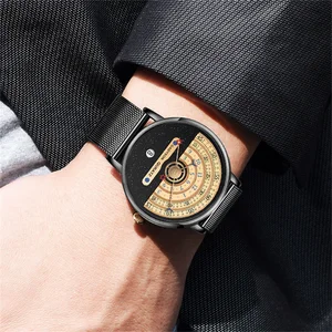 Unusual Creativity Casual Fashion Sport Watches Men's Silver Mesh Band Automatic Date Quartz Watch Watches 2023 12 Main Sales Different Watch - №2