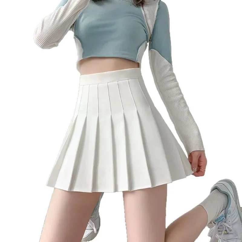 

High Waist Summer Vintage Mini Skirts 2025 Sexy Women Pleated Skirts Korean Tennis Student White Designed Dance Skirt