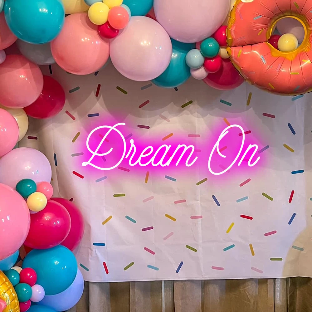 Dream on neon sign,Dream on neon light,Dream on sign,Neon sign bedroom pink,Neon light sign bedroom decor,Led neon sign pink