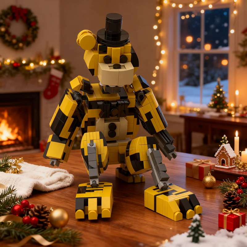 490-pezzi-moc-giochi-modello-golden-freddy-giocattoli-mattoncini-da-costruzione-regalo-di-natale-mattoncini-da-costruzione-esposizione-fai-da-te-collezione-3d-assemblaggio
