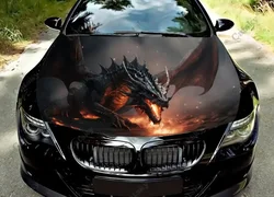 dragon Car Decal Hood Vinyl Sticker Wrap Decorative Film Hood Decal Car Accessories Sticker
