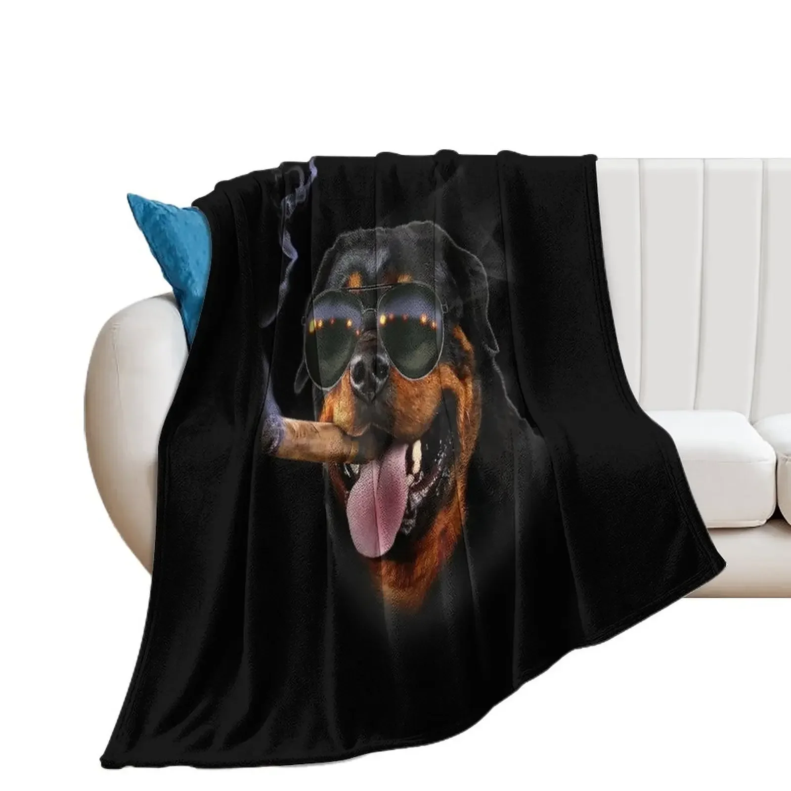 Funny Rottweiler Throw Blanket Designers Cute Blankets