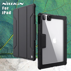 Nillkin for Apple iPad Pro 11 Pro 12.9 2022 2021 2020 Air 10 10.9 Air 5 4 10.2 mini 6 Case Bumper Flip Leather Lens Back Cover