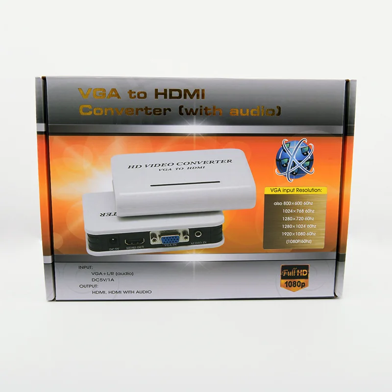 Hw2220 vga naar hdmi converter met audio vga naar hdmi boek 1080p computer aangesloten op monitor