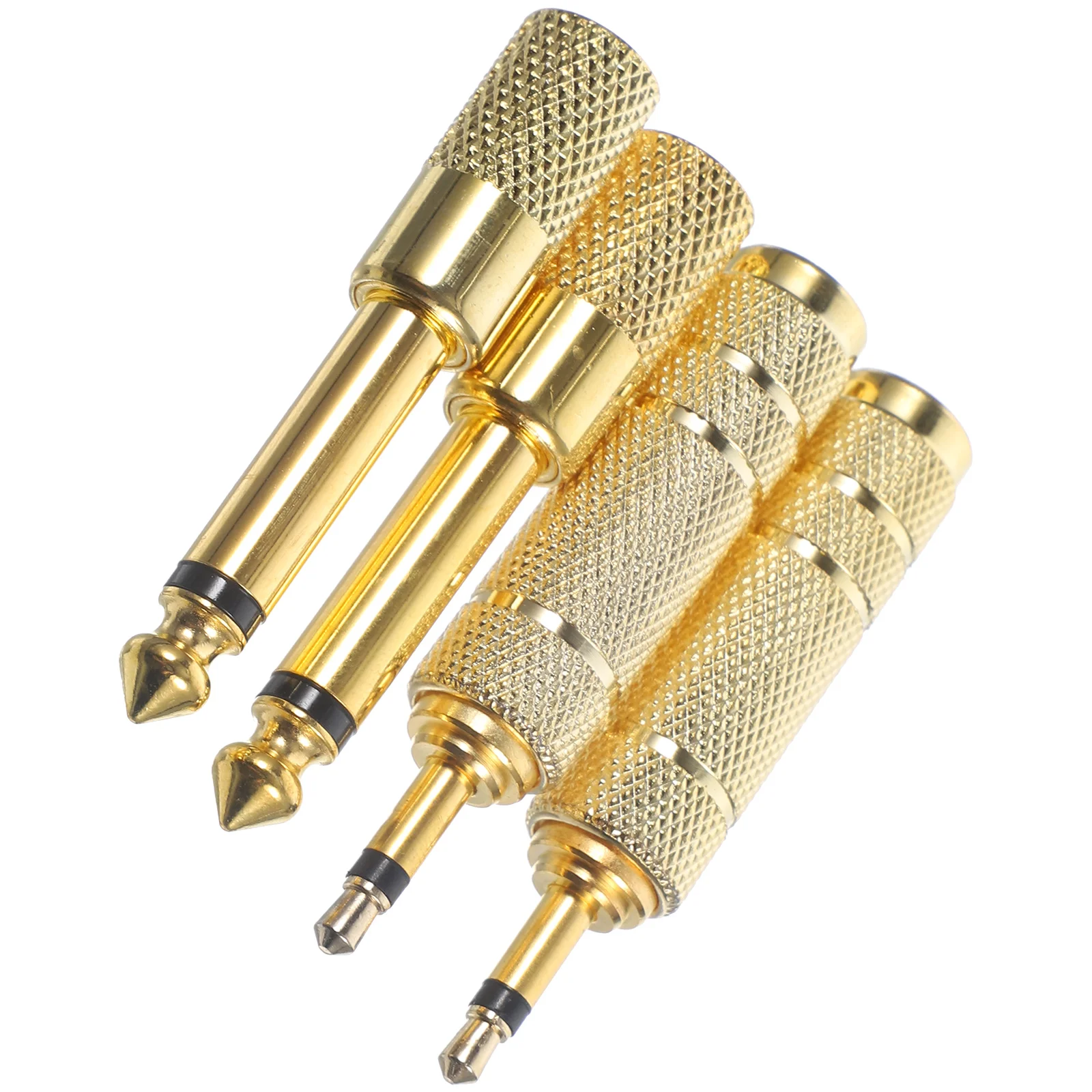 

4 Pcs Headset Adapter Headphone Converter Adapters Headphones Stereo Audio Port Attachment Gilded