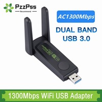 1300Mbps WiFi USB Adapter Dual Band 2.4G/5Ghz Wi-Fi Dongle 802.11AC Powerful Antenna Wireless Receiver For PC Laptop Driver Free